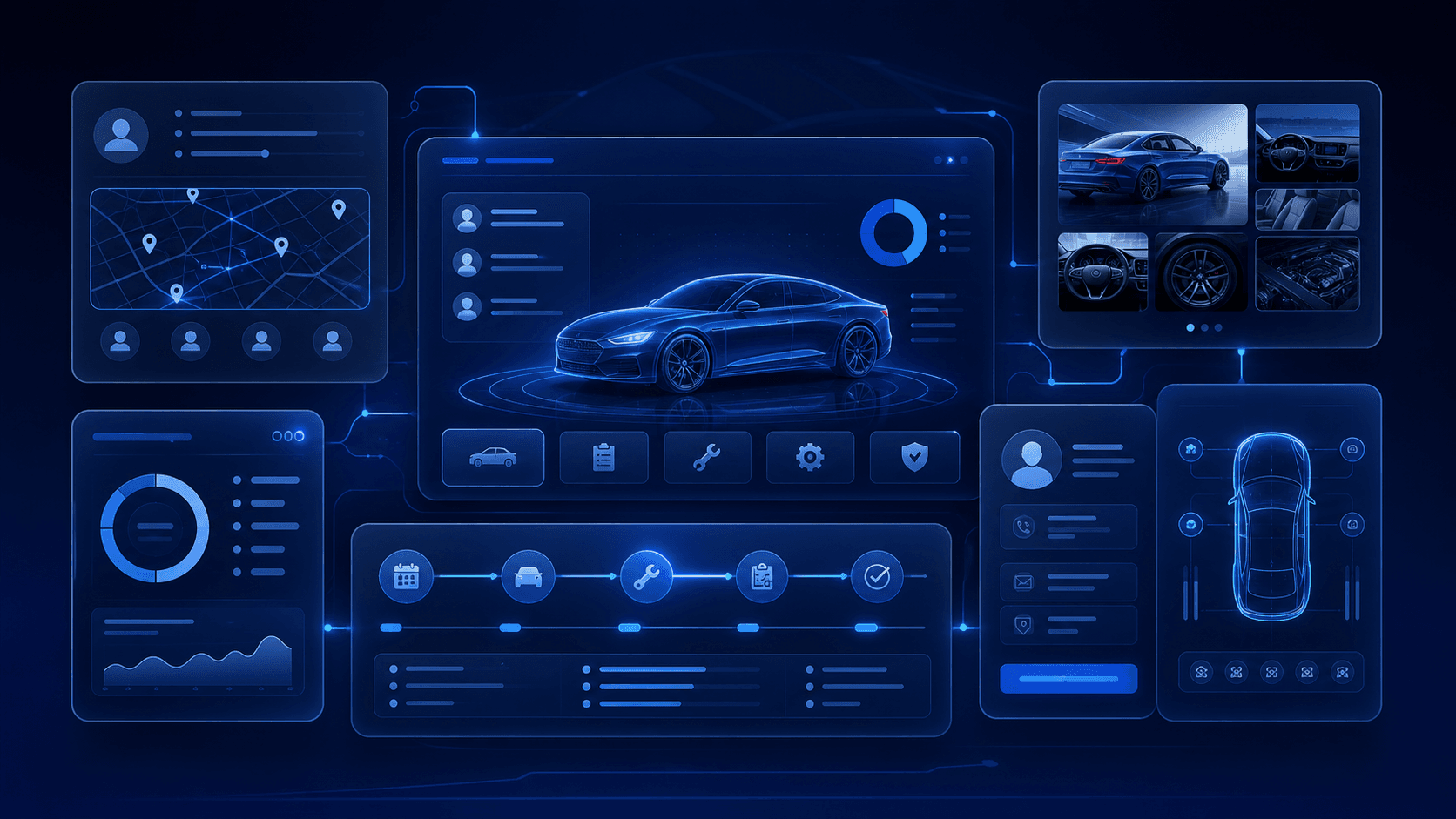 پلتفرم دیجیتال Auto Makhsus شامل CRM، پرتال مشتری، رزرو و سفارش کار